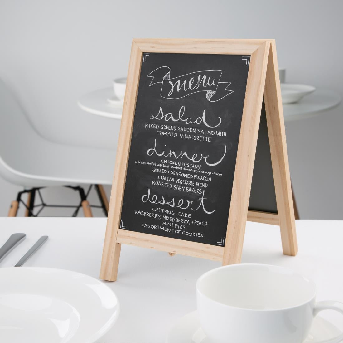 Olympia Mini Folding Menu Board 250(H) x 150(W)mm (Measurements: 250(H) x 150(W)mm / 9.8x5.9") • PAS-FD957