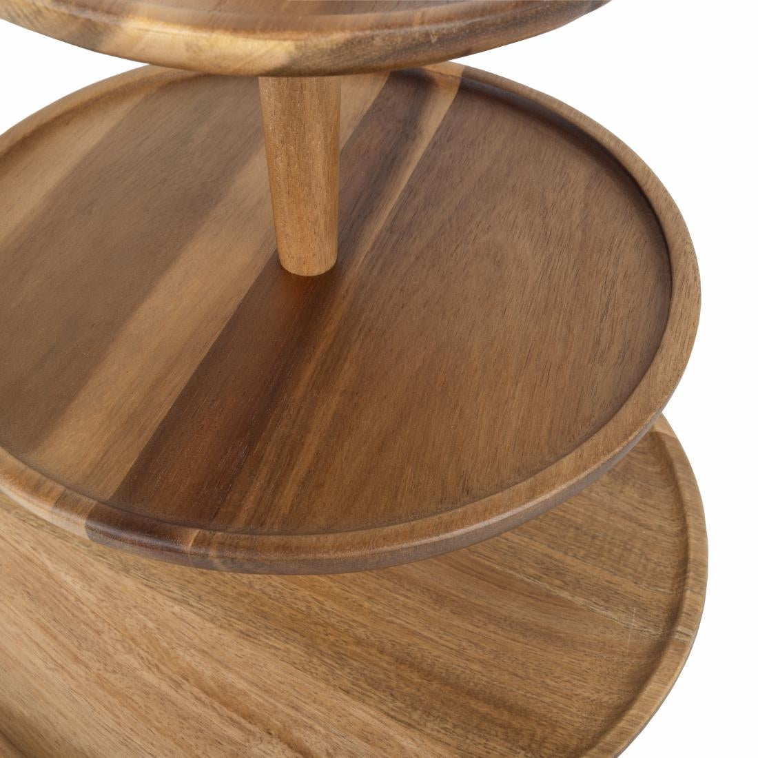 Olympia Acacia 3-Tier Stand 305(Ø)x395(H)mm • PAS-FE152