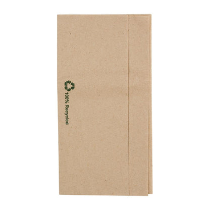 Fiesta Recyclable Recycled Lunch Napkin Kraft 320x300mm 1ply Dispenser Fold (Pack of 6000) • PAS-FE211