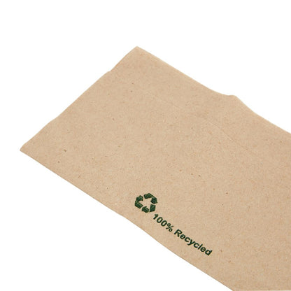 Fiesta Recyclable Recycled Lunch Napkin Kraft 320x300mm 1ply Dispenser Fold (Pack of 6000) • PAS-FE211