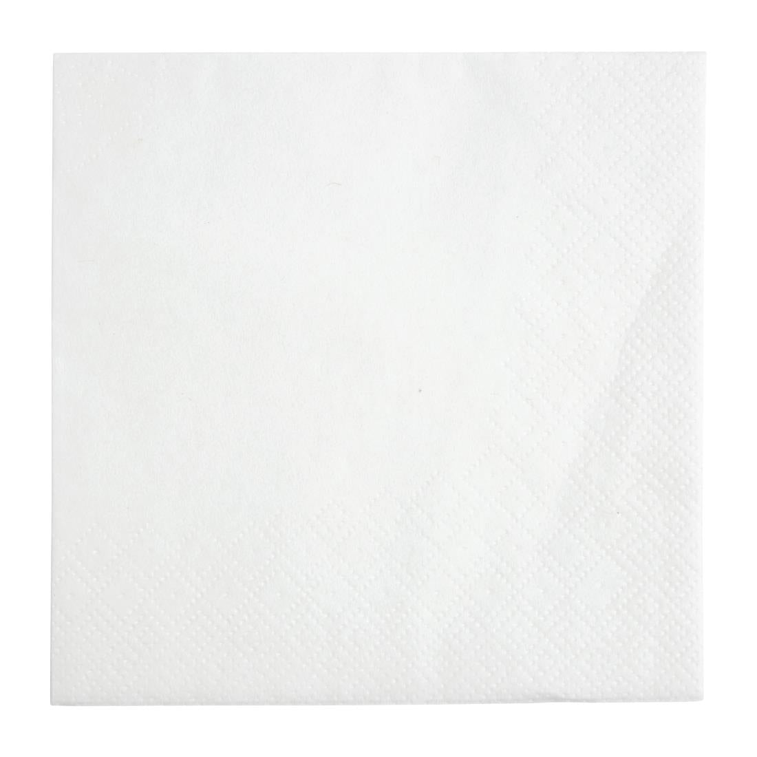 Fiesta Recyclable Cocktail Napkin White 240x240mm 2ply 1/4 Fold (Pack of 4000) • PAS-FE216