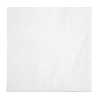 Fiesta Recyclable Cocktail Napkin White 240x240mm 2ply 1/4 Fold (4000 Pack) (2 ply | 4 fold | Pack of 4000) • PAS-FE216
