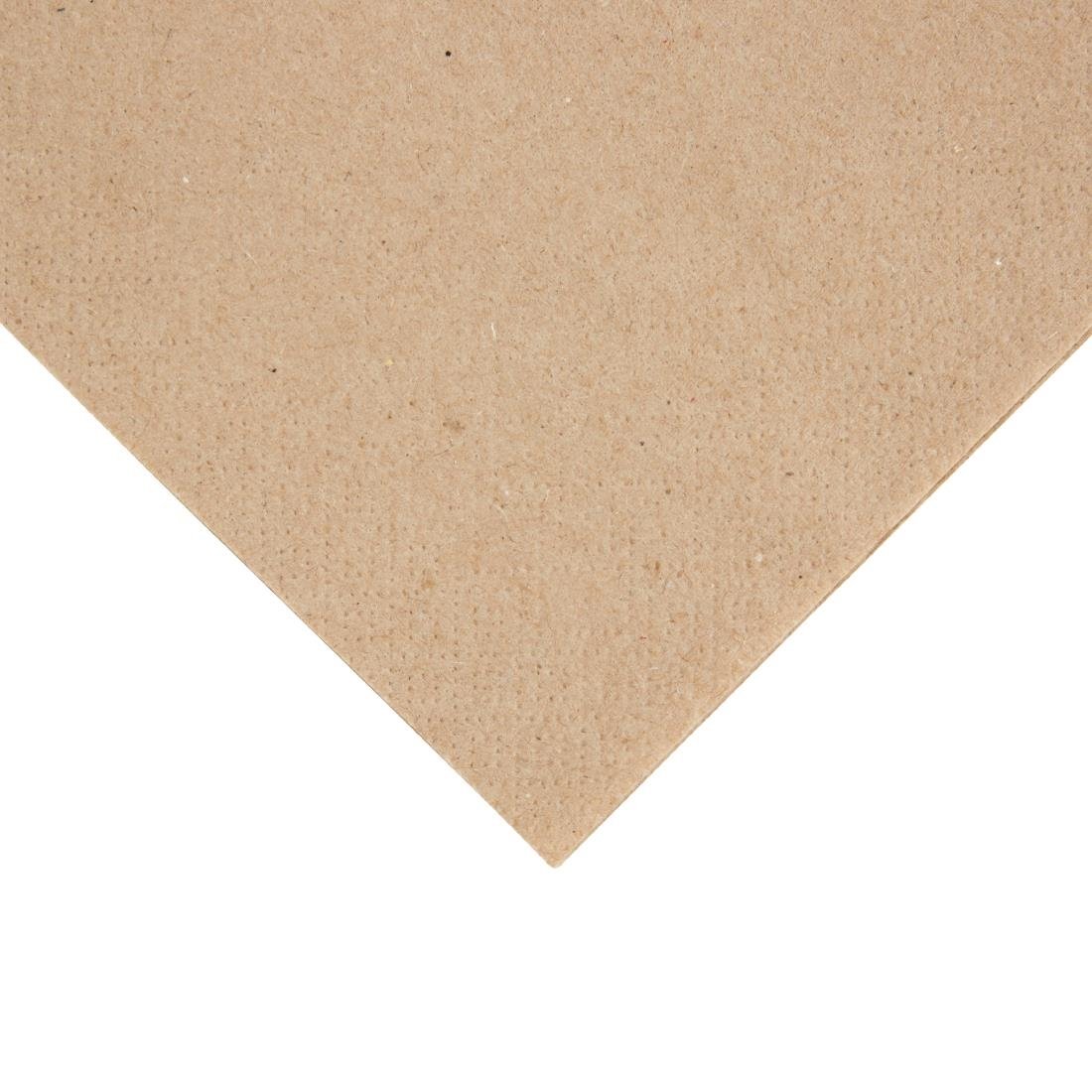 Fiesta Recyclable Recycled Cocktail Napkin Kraft 240x240mm 2ply 1/4 Fold (Pack of 4000) • PAS-FE217