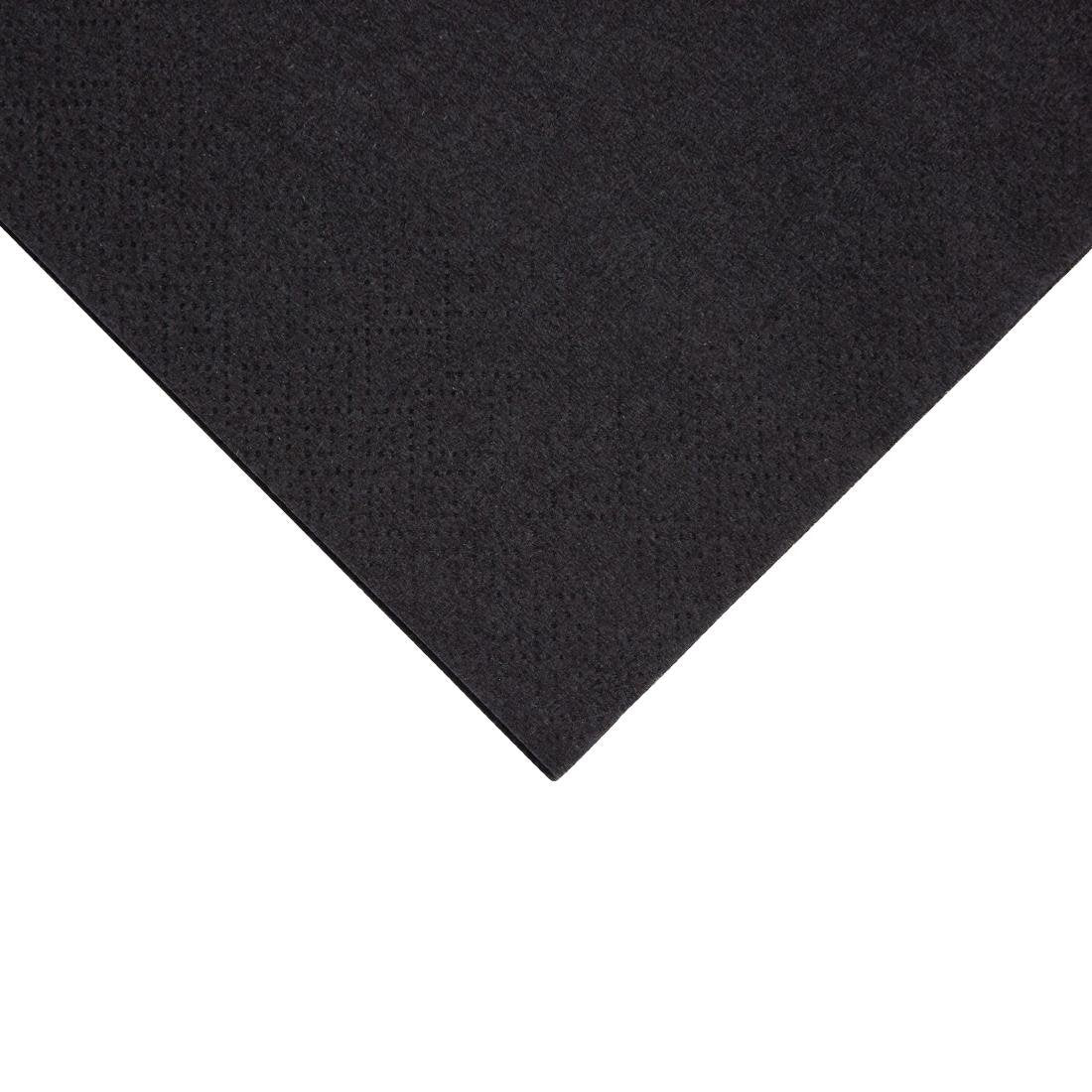 Fiesta Recyclable Cocktail Napkin Black 240x240mm 2ply 1/4 Fold (Pack of 4000) • PAS-FE218