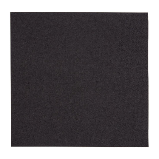 Fiesta Recyclable Lunch Napkin Black 330x330mm 2ply 1/4 Fold (Pack of 2000) • PAS-FE225