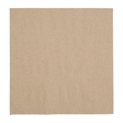 Fiesta Recyclable Recycled Lunch Napkin Kraft 330x330mm 2ply 1/4 Fold (2000 Pack) (2 ply | 4 fold | Pack of 2000) • PAS-FE226