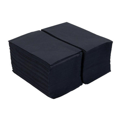 Fiesta Recyclable Lunch Napkin Black 33x33cm 2ply 1/8 Fold (2000 Pack) • PAS-FE233
