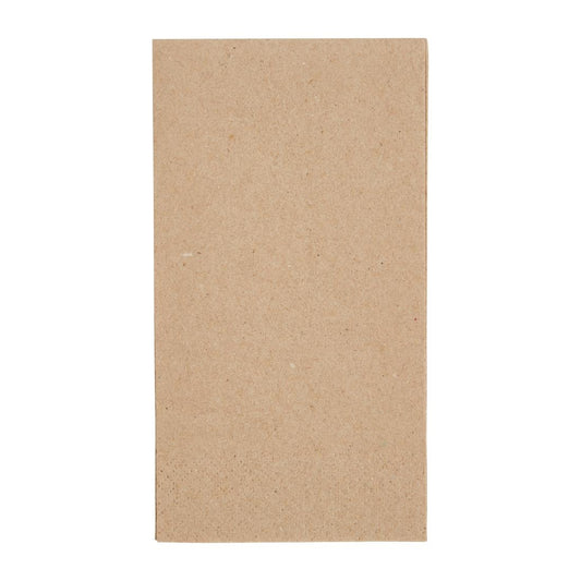 Fiesta Recyclable Recycled Lunch Napkin Kraft 330x330mm 2ply 1/8 Fold (Pack of 2000) • PAS-FE234