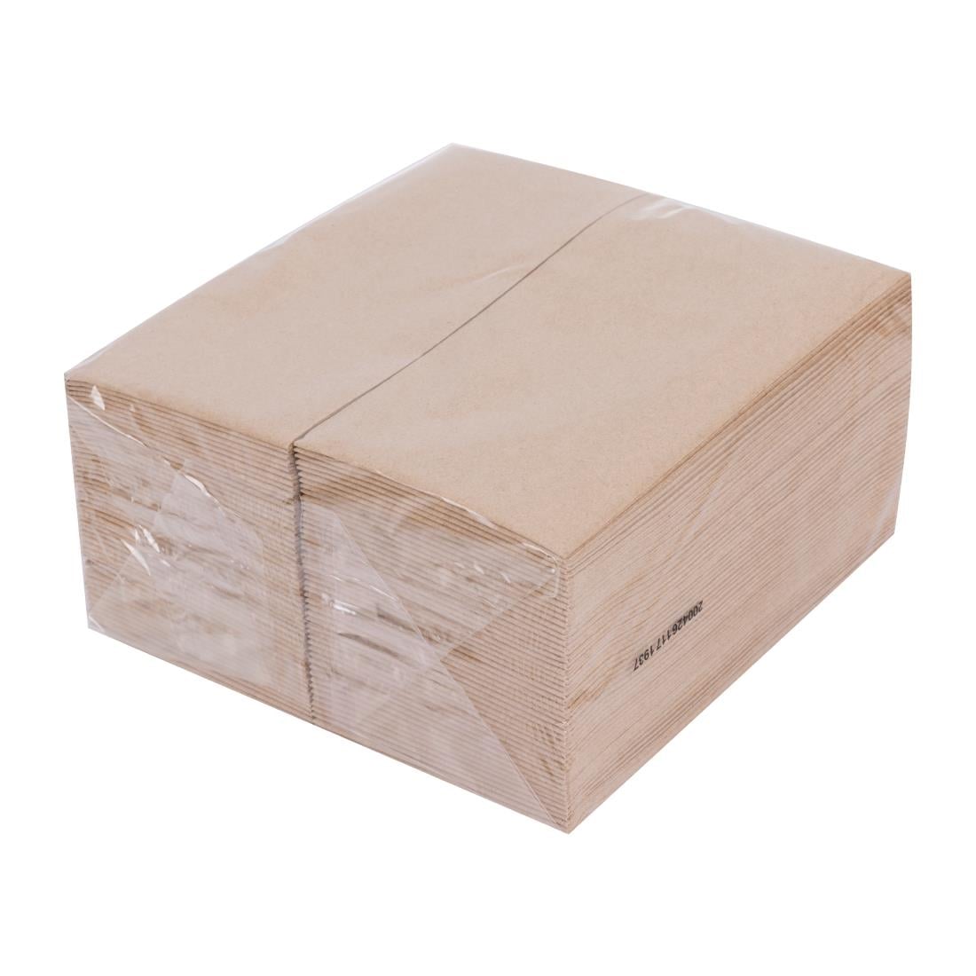 Fiesta Recyclable Recycled Lunch Napkin Kraft 330x330mm 2ply 1/8 Fold (2000 Pack) (2 ply | 4 fold | Pack of 2000) • PAS-FE234