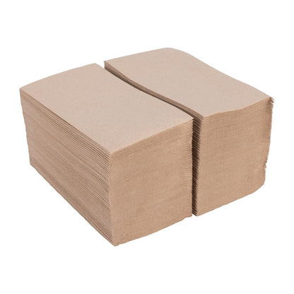 Fiesta Recyclable Recycled Lunch Napkin Kraft 330x330mm 2ply 1/8 Fold (2000 Pack) (2 ply | 4 fold | Pack of 2000) • PAS-FE234
