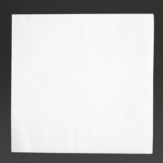 Fiesta Recyclable Dinner Napkin White 400x400mm 2ply 1/4 Fold (Pack of 2000) • PAS-FE235