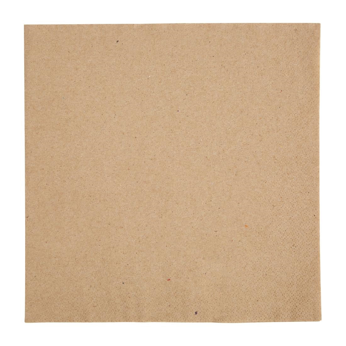 Fiesta Recyclable Recycled Dinner Napkin Kraft 400x400mm 2ply 1/4 Fold (2000 Pack) (Pack of 2000) • PAS-FE242