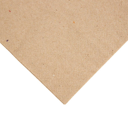 Fiesta Recyclable Recycled Dinner Napkin Kraft 400x400mm 2ply 1/4 Fold (2000 Pack) (Pack of 2000) • PAS-FE242