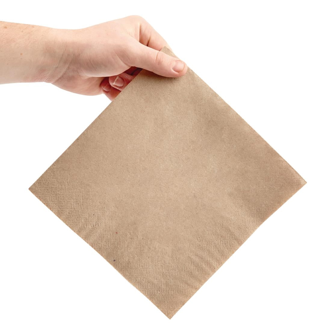Fiesta Recyclable Recycled Dinner Napkin Kraft 400x400mm 2ply 1/4 Fold (2000 Pack) (Pack of 2000) • PAS-FE242