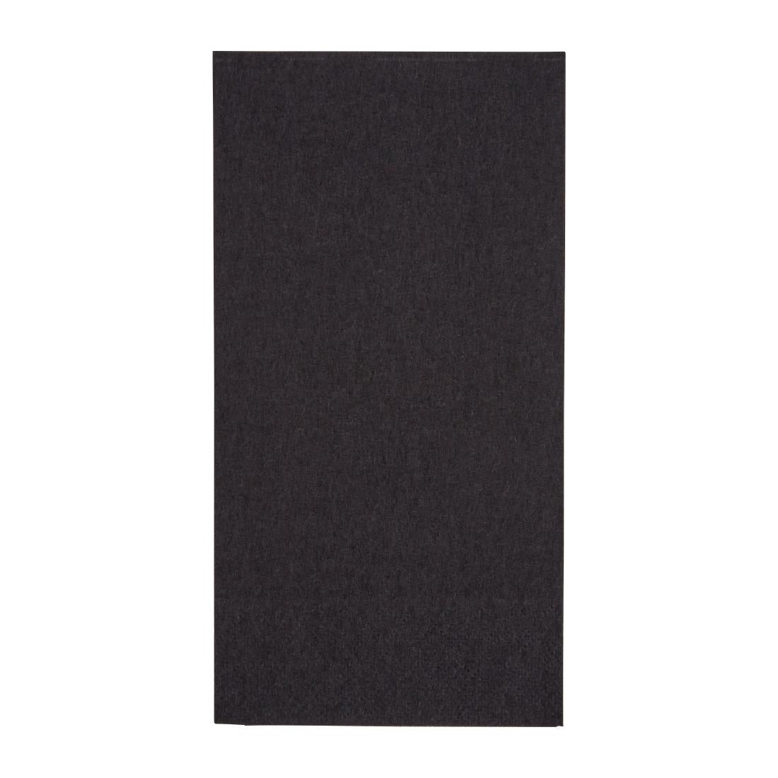 Fiesta Recyclable Dinner Napkin Black 400x400mm 2ply 1/8 Fold (Pack of 2000) • PAS-FE249