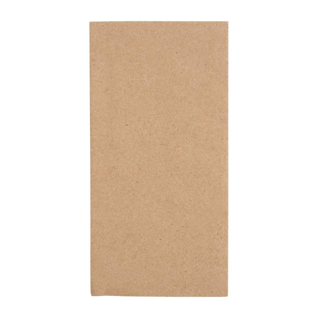 Fiesta Recyclable Recycled Dinner Napkin Kraft 400x400mm 2ply 1/8 Fold (Pack of 2000) • PAS-FE250