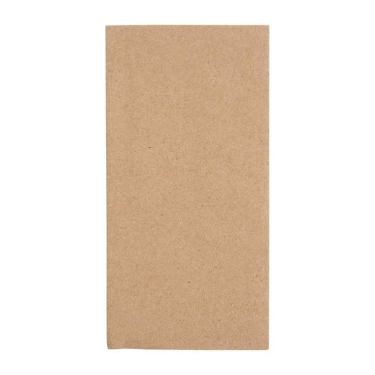 Fiesta Recyclable Recycled Dinner Napkin Kraft 400x400mm 2ply 1/8 Fold (Pack of 2000) • PAS-FE250