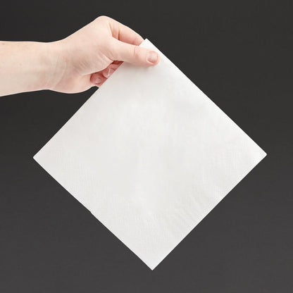 Fiesta Recyclable Dinner Napkin White 400x400mm 3ply 1/4 Fold (Pack of 1000) • PAS-FE251