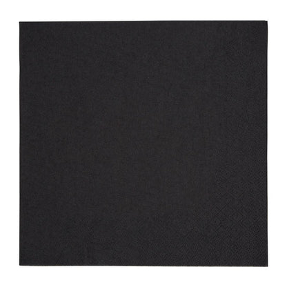 Fiesta Recyclable Dinner Napkin Black 400x400mm 3ply 1/4 Fold (Pack of 1000) • PAS-FE257