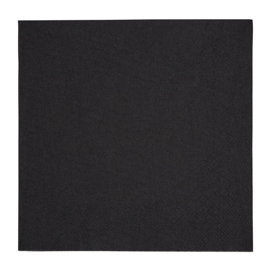 Fiesta Recyclable Dinner Napkin Black 400x400mm 3ply 1/4 Fold (Pack of 1000) • PAS-FE257