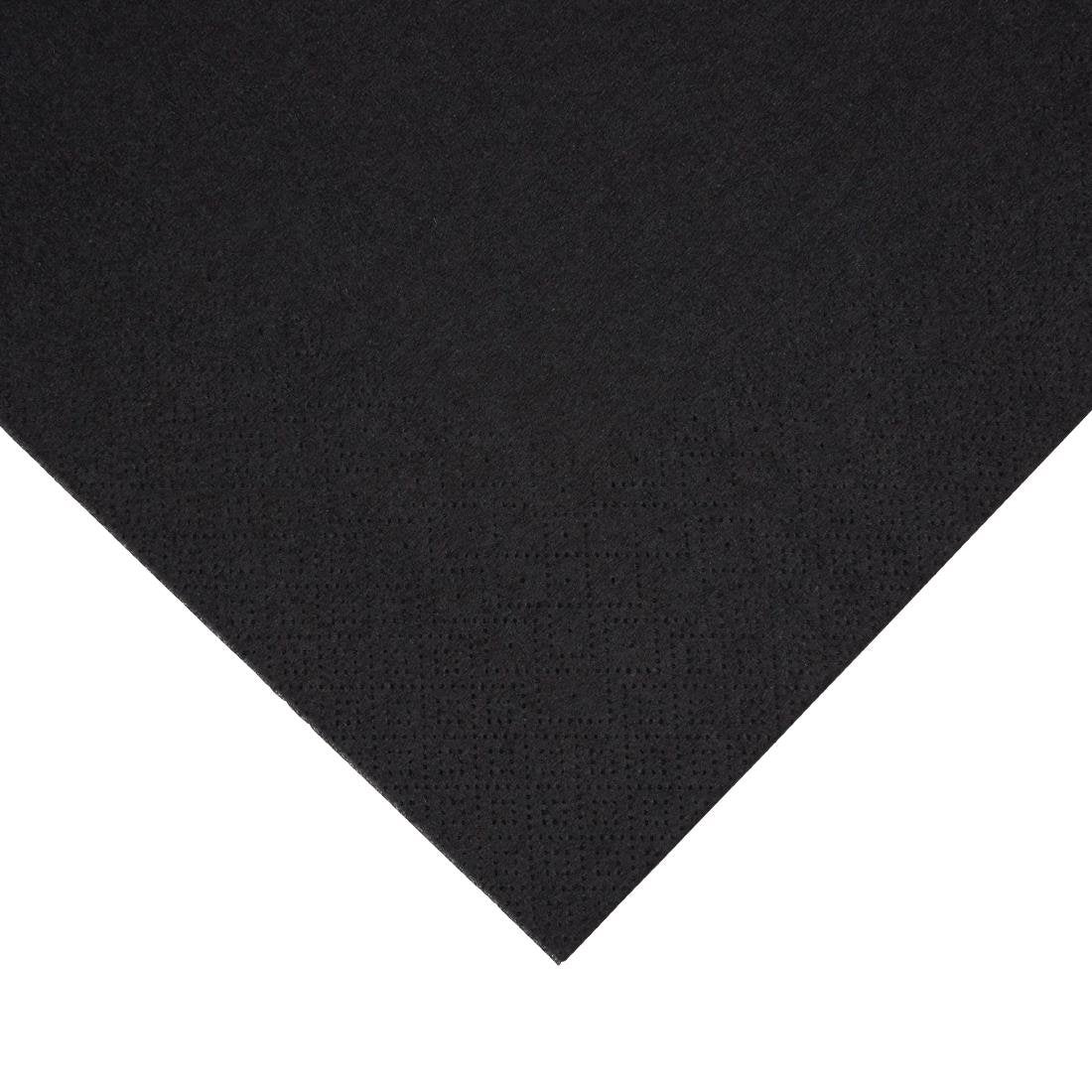 Fiesta Recyclable Dinner Napkin Black 400x400mm 3ply 1/4 Fold (Pack of 1000) • PAS-FE257