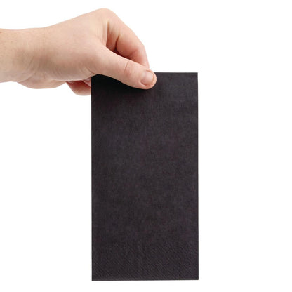 Fiesta Recyclable Dinner Napkin Black 400x400mm 3ply 1/8 Fold (1000 Pack) (Pack of 1000) • PAS-FE261
