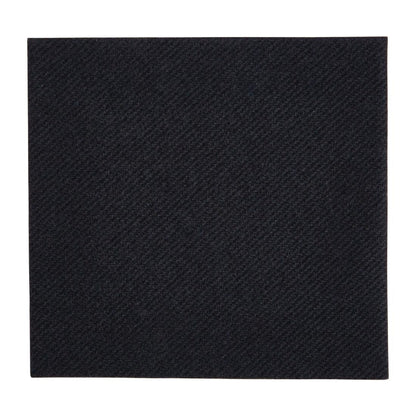 Fiesta Recyclable Premium Tablin Cocktail Napkin Black 24x24cm Airlaid 1/4 Fold (Pk 2400) • PAS-FE263