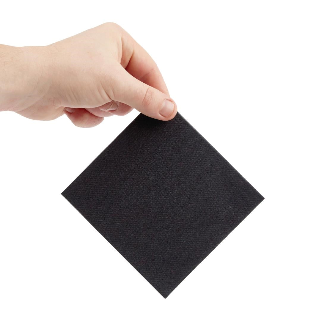 Fiesta Recyclable Premium Tablin Cocktail Napkin Black 24x24cm Airlaid 1/4 Fold (Pk 2400) • PAS-FE263