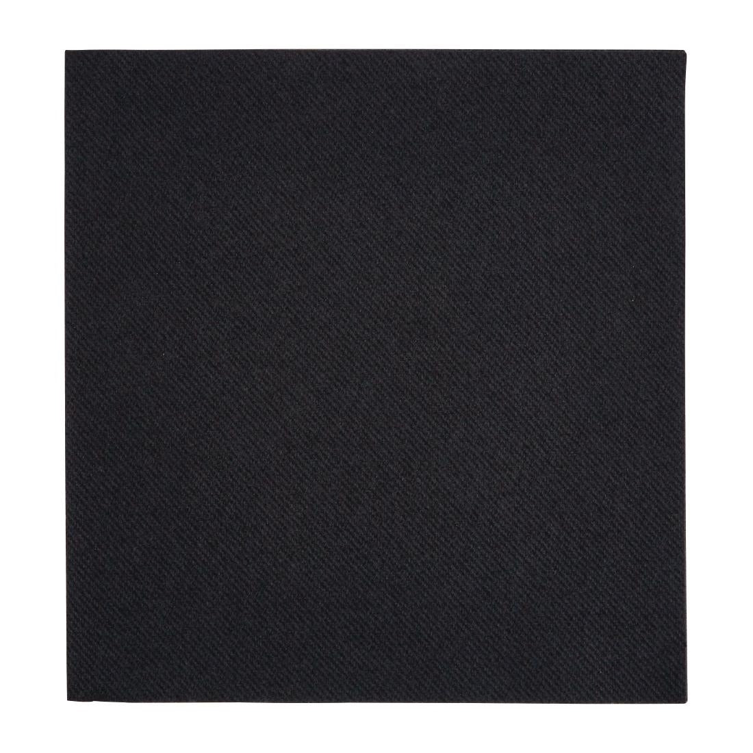 Fiesta Recyclable Premium Tablin Dinner Napkin Black 40x40cm Airlaid 1/4 Fold (Pack of 500) • PAS-FE270