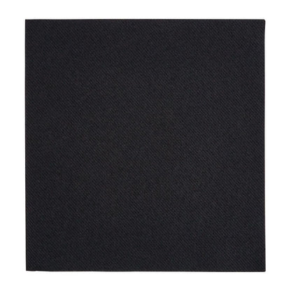 Fiesta Recyclable Premium Tablin Dinner Napkin Black 40x40cm Airlaid 1/4 Fold (Pack of 500) • PAS-FE270