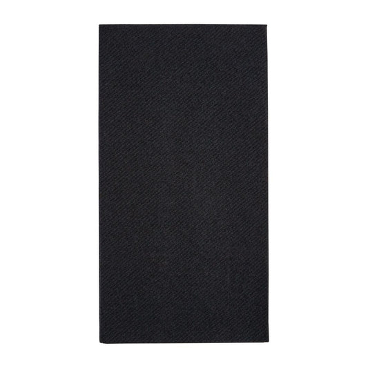 Fiesta Recyclable Premium Tablin Dinner Napkin Black 400x400mm Airlaid 1/8 Fold (Pack of 500) • PAS-FE276