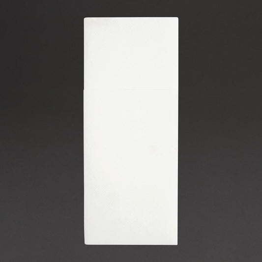 Fiesta Recyclable Premium Tablin Dinner Napkin White 480x400mm Airlaid Pocket Fold (400 Pack) (Pocket Fold | Pack of 400) • PAS-FE277
