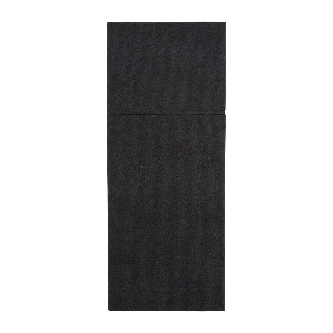 Fiesta Recyclable Premium Tablin Dinner Napkin Black 480x400mm Airlaid Pocket Fold (Pack of 400) • PAS-FE280