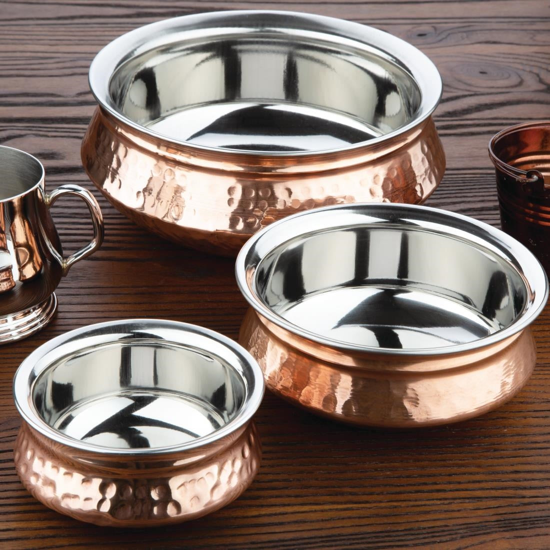 Olympia Large Handi Serving Dish Copper 200(Ø)mm • PAS-FE299