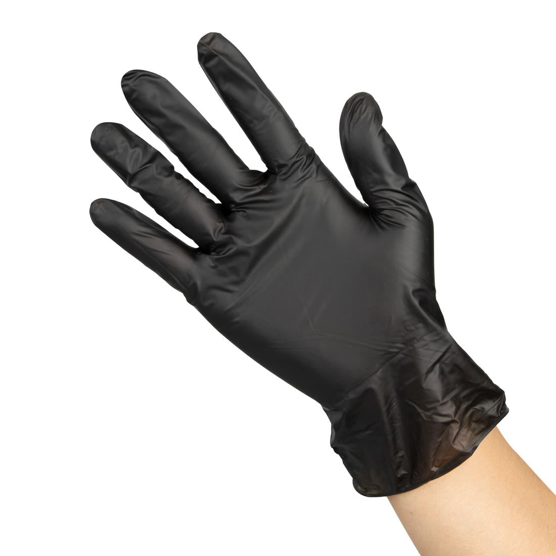 Hygiplas Vinyl Black Powder Free Glove L - pack 100 • PAS-FJ748-L
