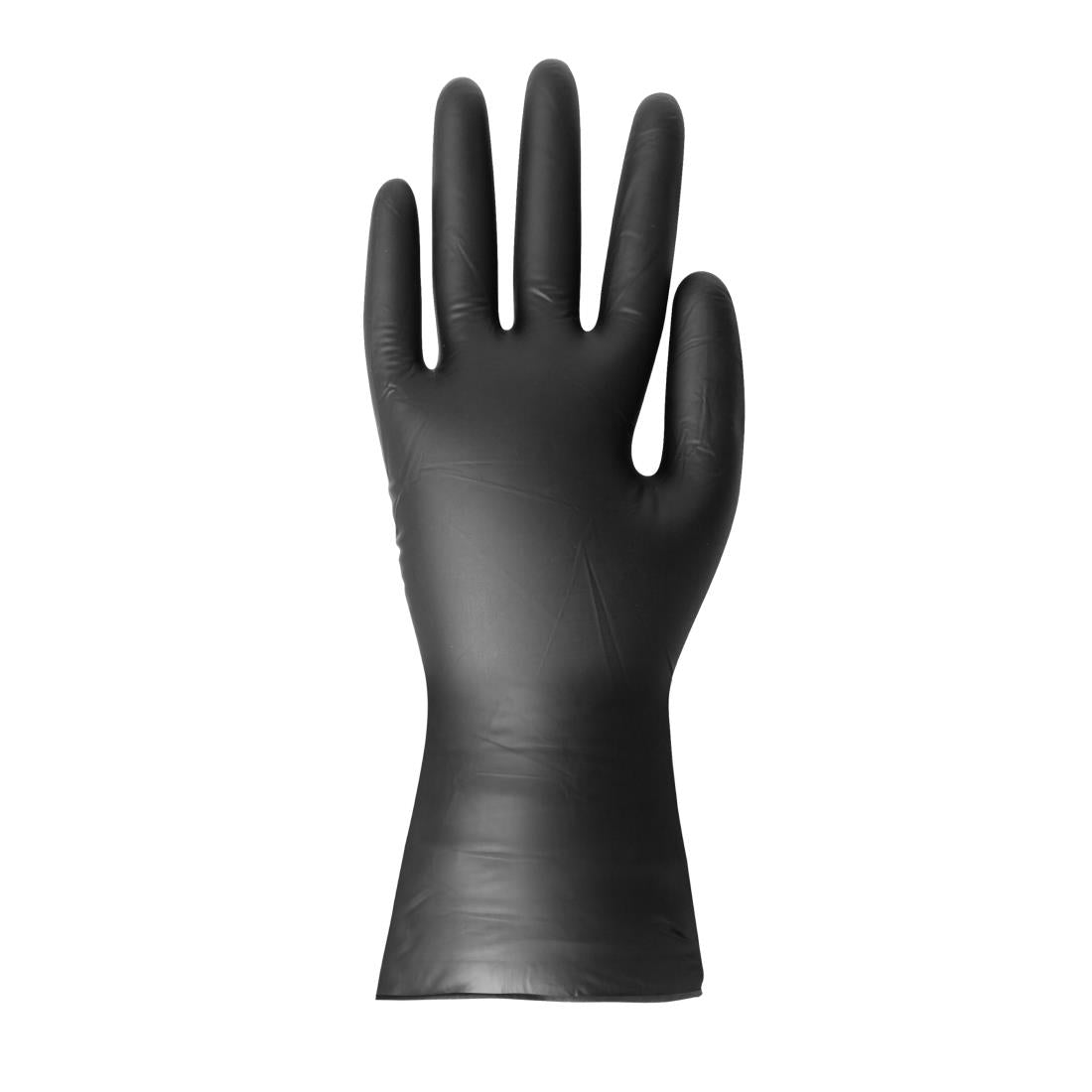Hygiplas Vinyl Black Powder Free Glove S - pack 100 • PAS-FJ748-S
