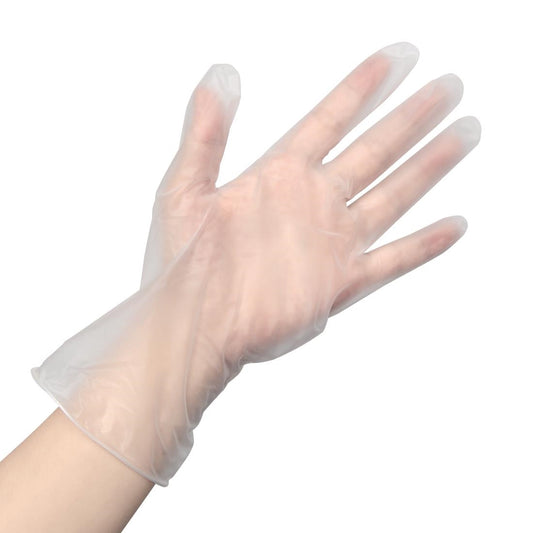Vogue Powder Free Clear Vinyl Food Prep Gloves (Pack of 100) • PAS-P_FJ876