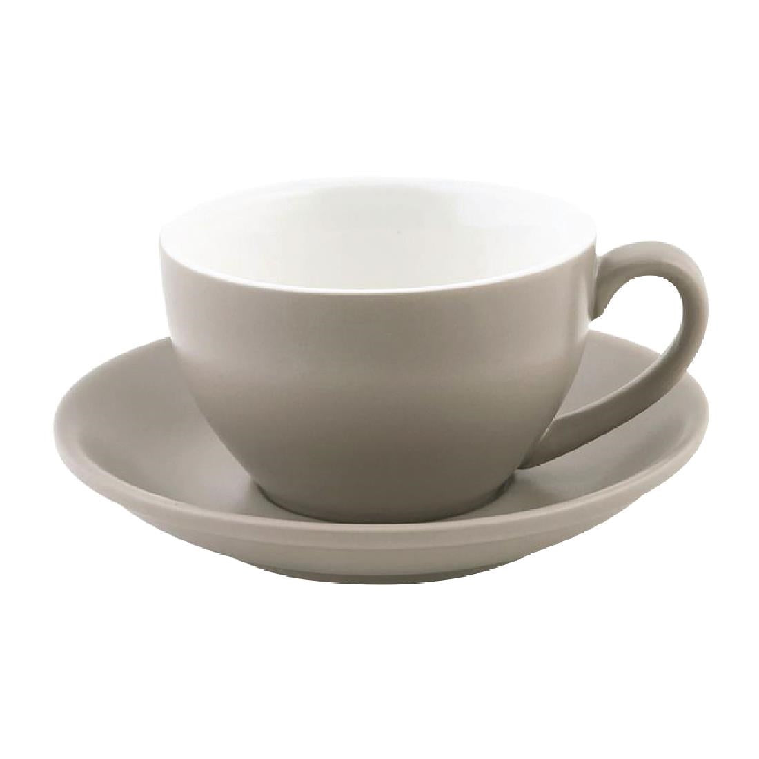 Bevande Large Cappuccino Saucer Stone (6 Pack) (Pack of 6) • PAS-FK041