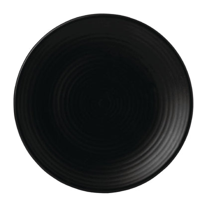 Dudson Evo Coupe Plates Jet 229mm (6 Pack) (Pack of 6) • PAS-FK136