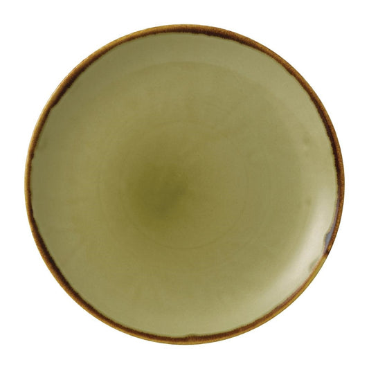 Dudson Harvest Round Coupe Plates Green 260mm (12 Pack) • PAS-FK167