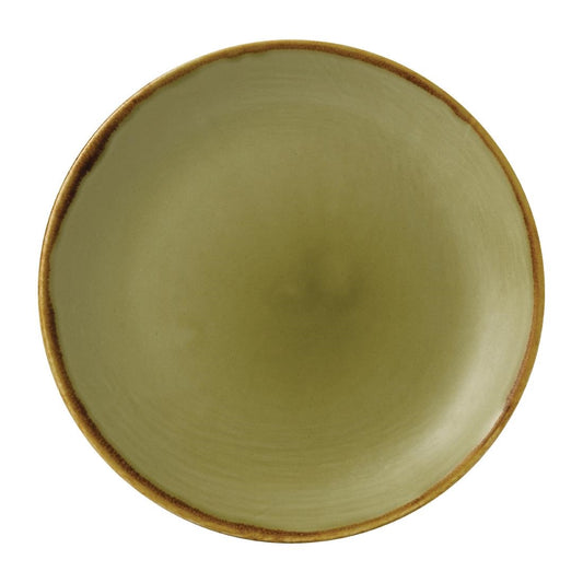 Dudson Harvest Round Coupe Plates Green 288mm (12 Pack) • PAS-FK168
