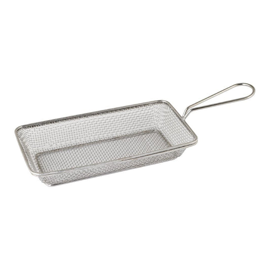 Moda Brooklyn Rectangular Food Baskets Stainless Steel 190mm (6 Pack) (Pack of 6) • PAS-FK209