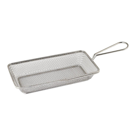 Moda Brooklyn Rectangular Food Baskets Stainless Steel 190mm (6 Pack) • PAS-FK209