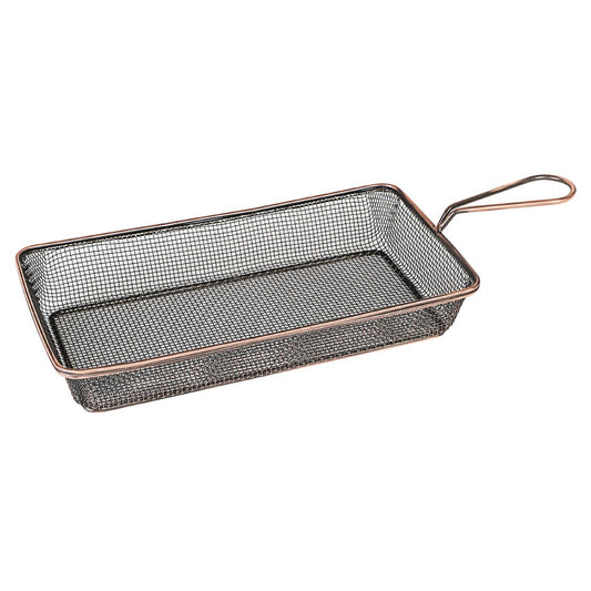 Moda Brooklyn Deep Rectangular Food Baskets Antique Copper 260mm (6 Pack) (Pack of 6) • PAS-FK212