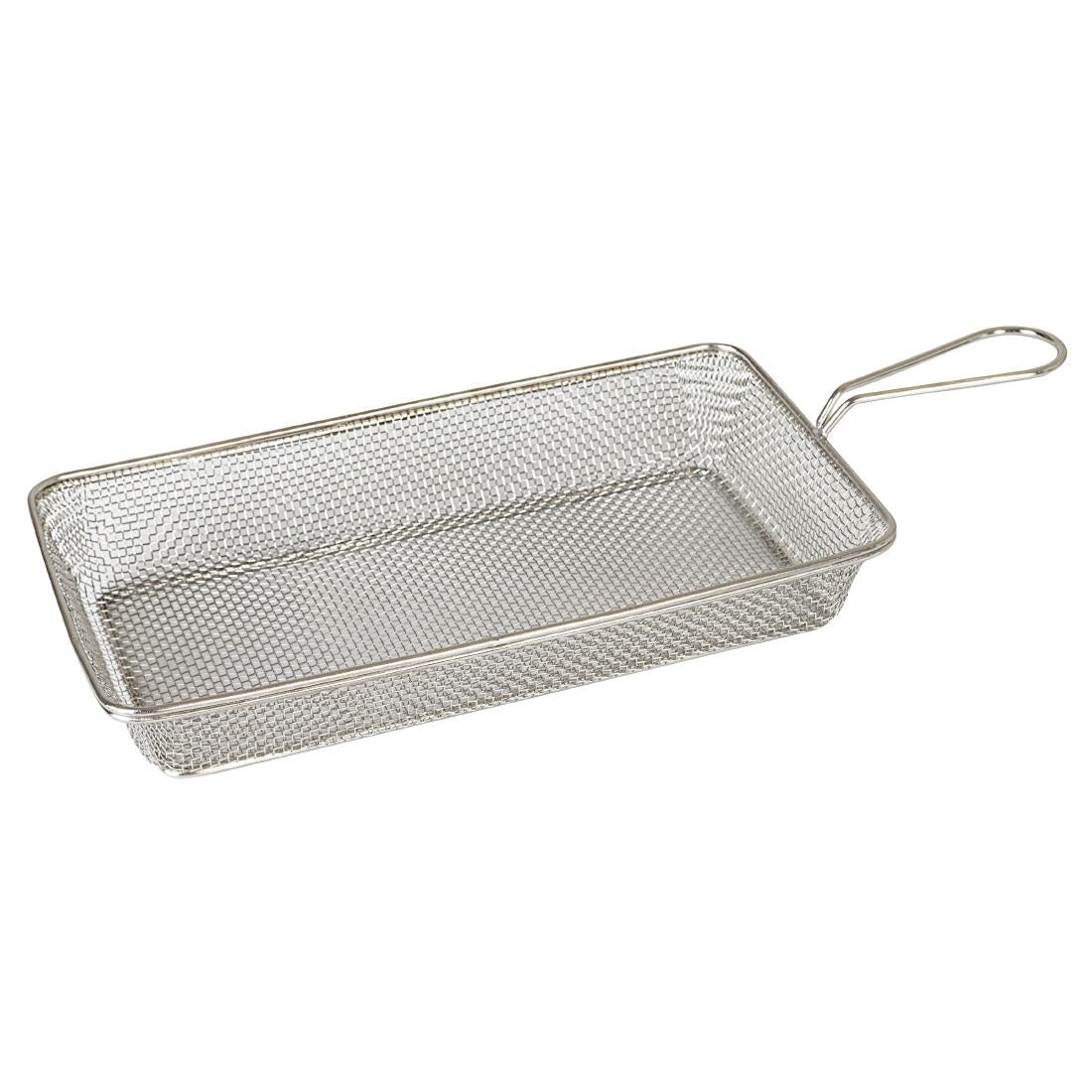 Moda Brooklyn Deep Rectangular Food Baskets Stainless Steel 260mm (6 Pack) • PAS-FK213