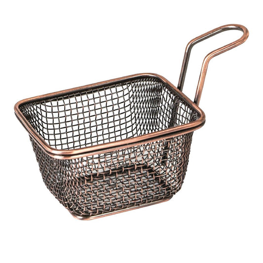 Moda Brooklyn Deep Rectangular Food Baskets Antique Copper 80mm (6 Pack) (Pack of 6) • PAS-FK214