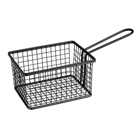 Moda Brooklyn Rectangular Food Basket Black 142mm • PAS-FK216