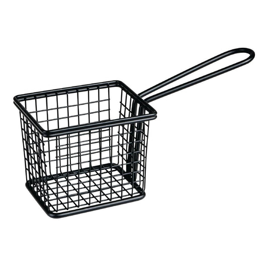 Moda Brooklyn Rectangular Food Basket Black 94mm • PAS-FK219
