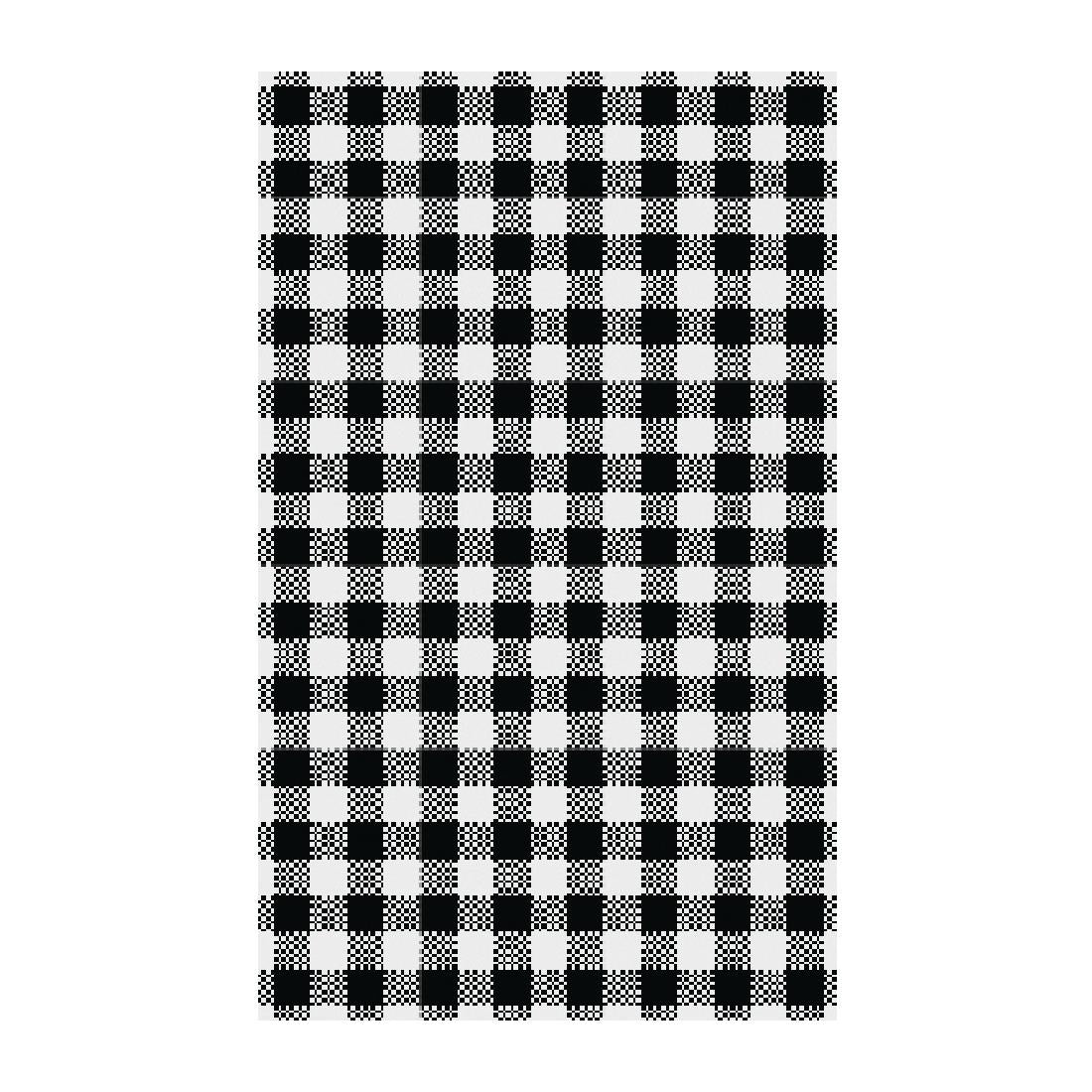Greaseproof Paper Gingham Black 310mm (Size: 310(L) x 190(W)mm | 200 sheets per pack) • PAS-FK278