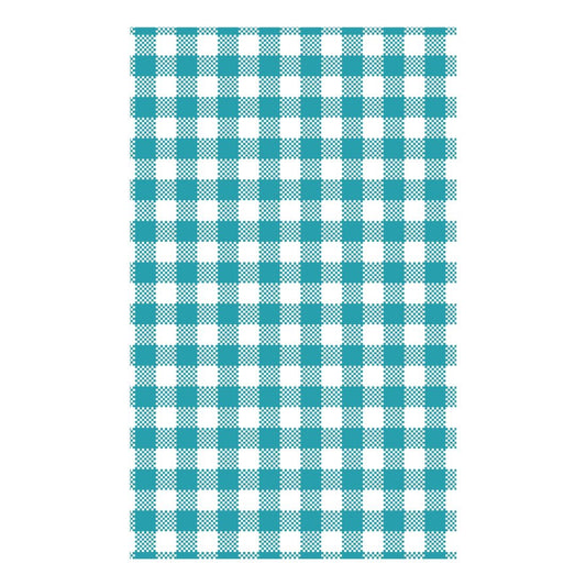 Greaseproof Paper Gingham Teal 310mm (Size: 310(L) x 190(W)mm | 200 sheets per pack) • PAS-FK281